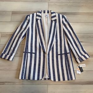 NWT! BAR III DAYDREAM Navy Striped Blazer SIZE: S